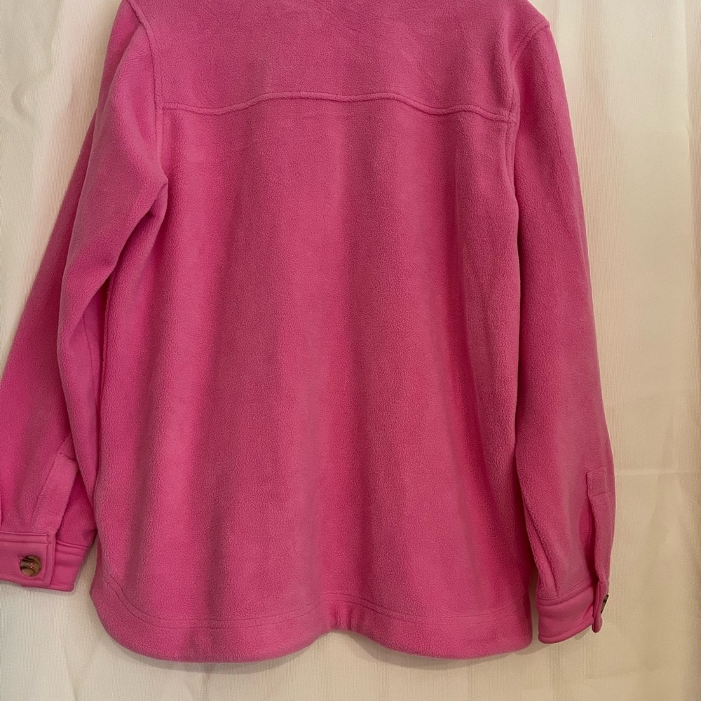 Pink Button-Up Fleece Jacket - Picture 6 of 8